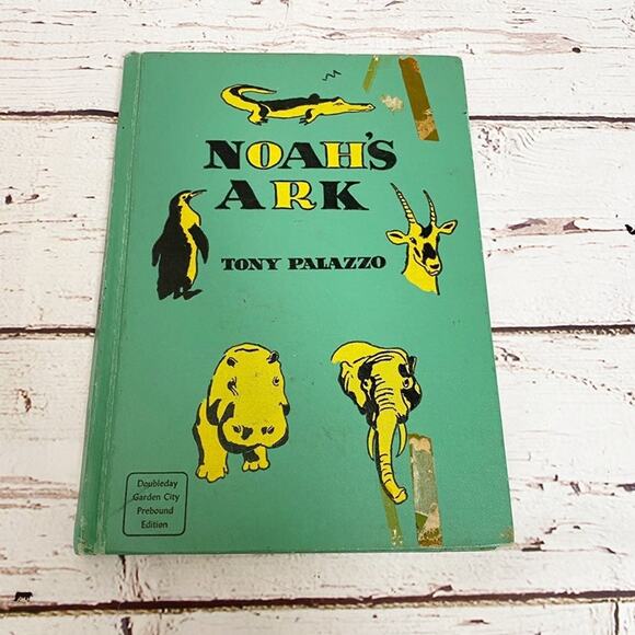 None Other - Vintage 1955 Noah’s Ark by Tony Palazzo Hardcover Children's Book